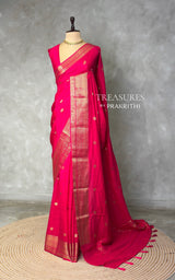 Rani Pink Pure Viscose Silk Saree - PBRATH1