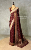 Brown Banarasi Georgette Saree - PBRH2C