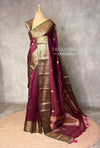Maroon and green silk saree -BSP30C
