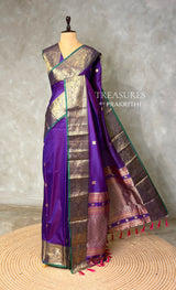 Violet and Green green silk saree -BSP30E