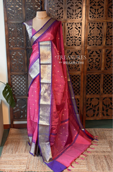 Pink and Violet Semi banarasi silksaree -PFAZ5