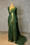 Green soft tusser Silk Saree - PBRATH2D