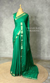 Aqua green Semi mysore crepe Silk Saree - PBRMJ1A
