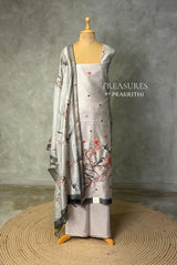 Chanderi unstitched salwar set: PBRUS9