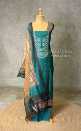Tusser unstitched salwar set: PBRUS13