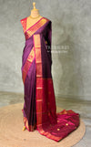 Wine and Magenta semi kanchipuram soft silk saree - PSSN199E