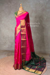 Rani pink and Green semi kanchipuram soft silk saree - PSSN199F