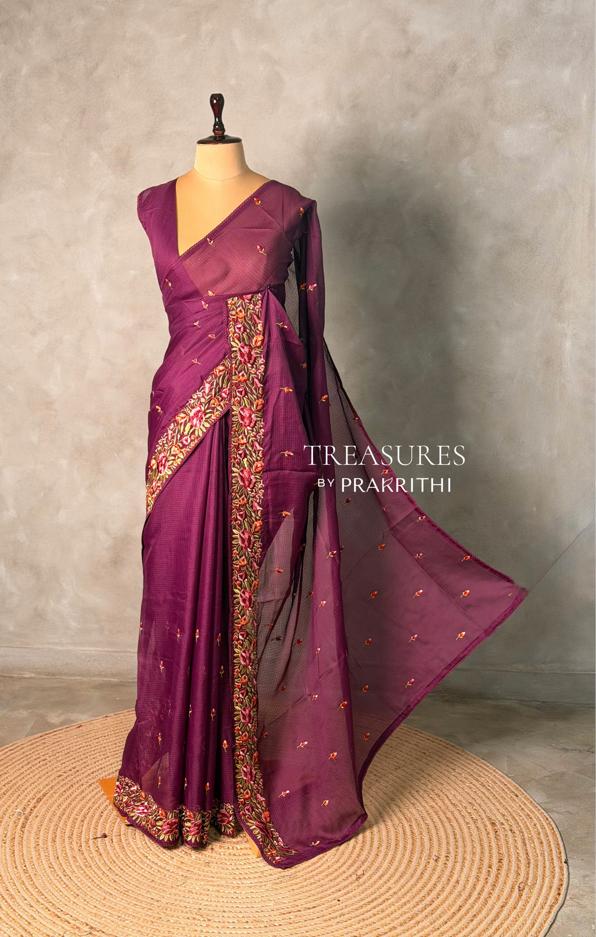 Purple Soft kotta saree- PBR29G