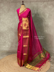 Rani Pink banarasi silk  saree - PIH2D3