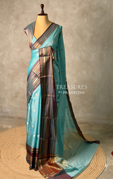Blue semi silk saree - PIH88A