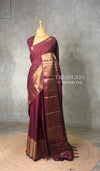 Deep maroon Viscose Silk Saree - PBRATH3E