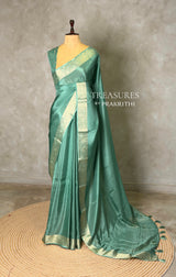 Sage Green Pure Viscose Silk Saree - PBRATH4C
