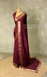 Maroon Pure Viscose Silk Saree - PBRATH4E