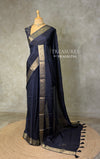 Navy Blue Pure Viscose Silk Saree - PBRATH4I