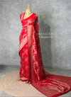 Red Banarasi georgette Saree - PBRFA1D