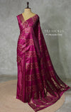 Dark wine Banarasi Satin silk Saree - PBRMM2C