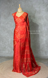 Orange Banarasi Satin silk Saree - PBRMM2H