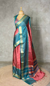 Mauve pink semi banarasi Saree - PFAZ24