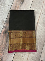 Black and Purple kanchipuram soft silk saree - PSSS20