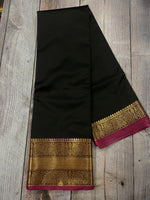 Black and Purple kanchipuram soft silk saree - PSSS20