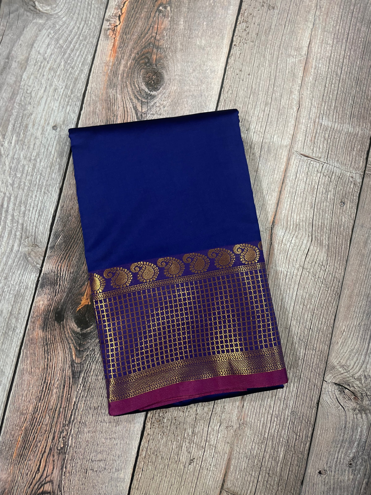 Navu blue and Purple kanchipuram soft silk saree - PSSS21