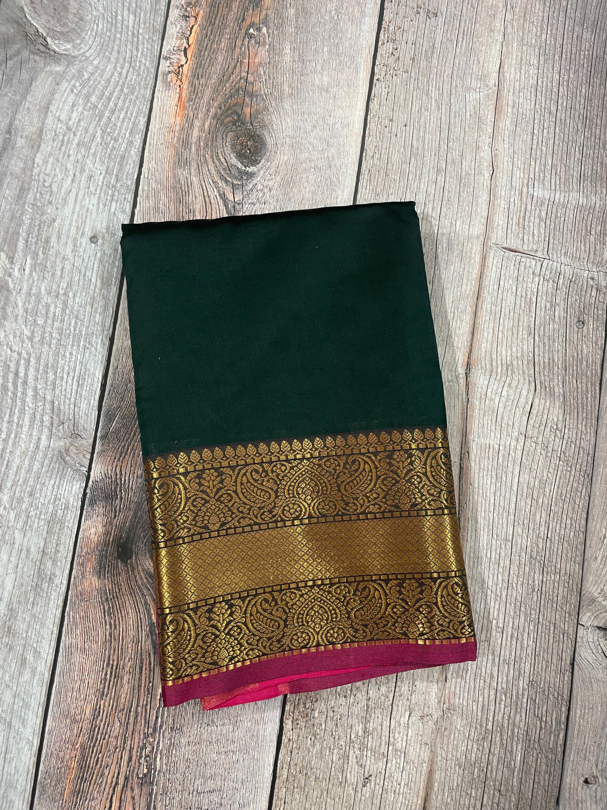 Dark green and purple kanchipuram soft silk saree - PSSS1