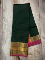 Dark green and purple kanchipuram soft silk saree - PSSS1