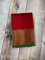 maroon and green kanchipuram soft silk saree - PSSS2