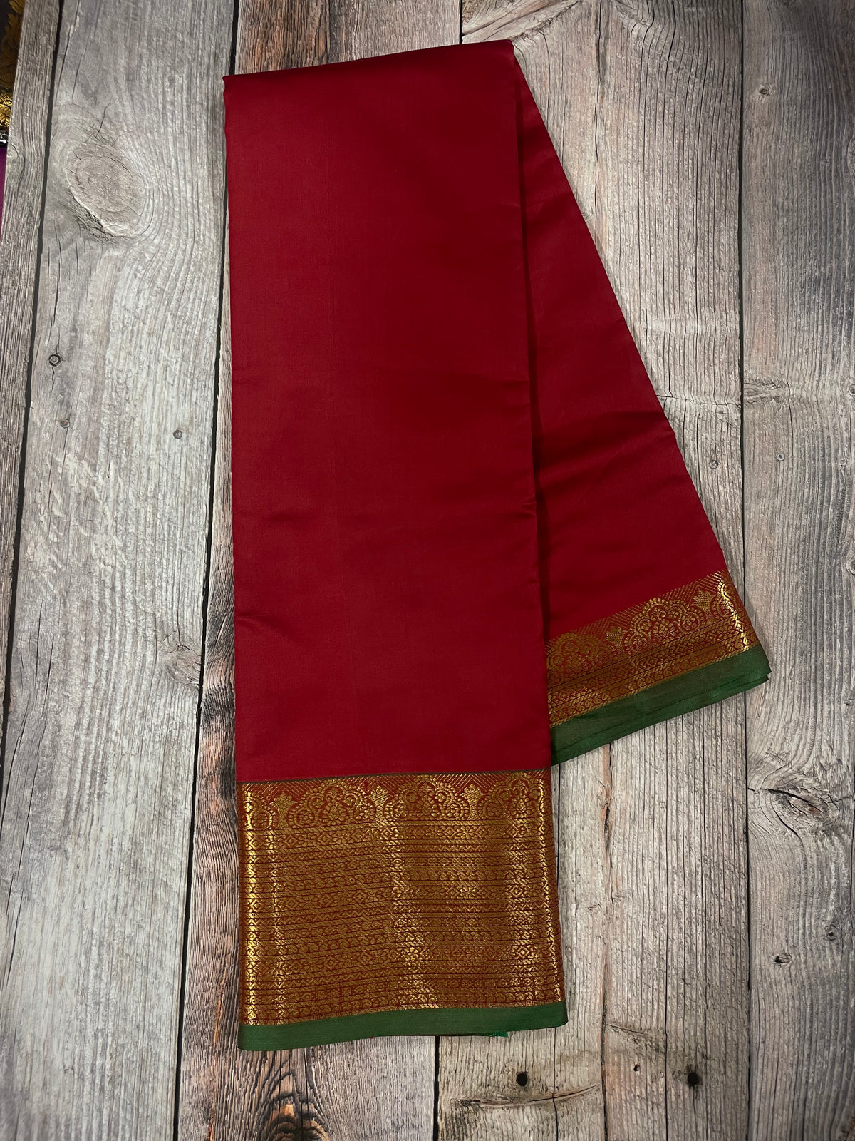 maroon and green kanchipuram soft silk saree - PSSS2
