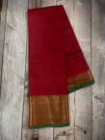 maroon and green kanchipuram soft silk saree - PSSS2