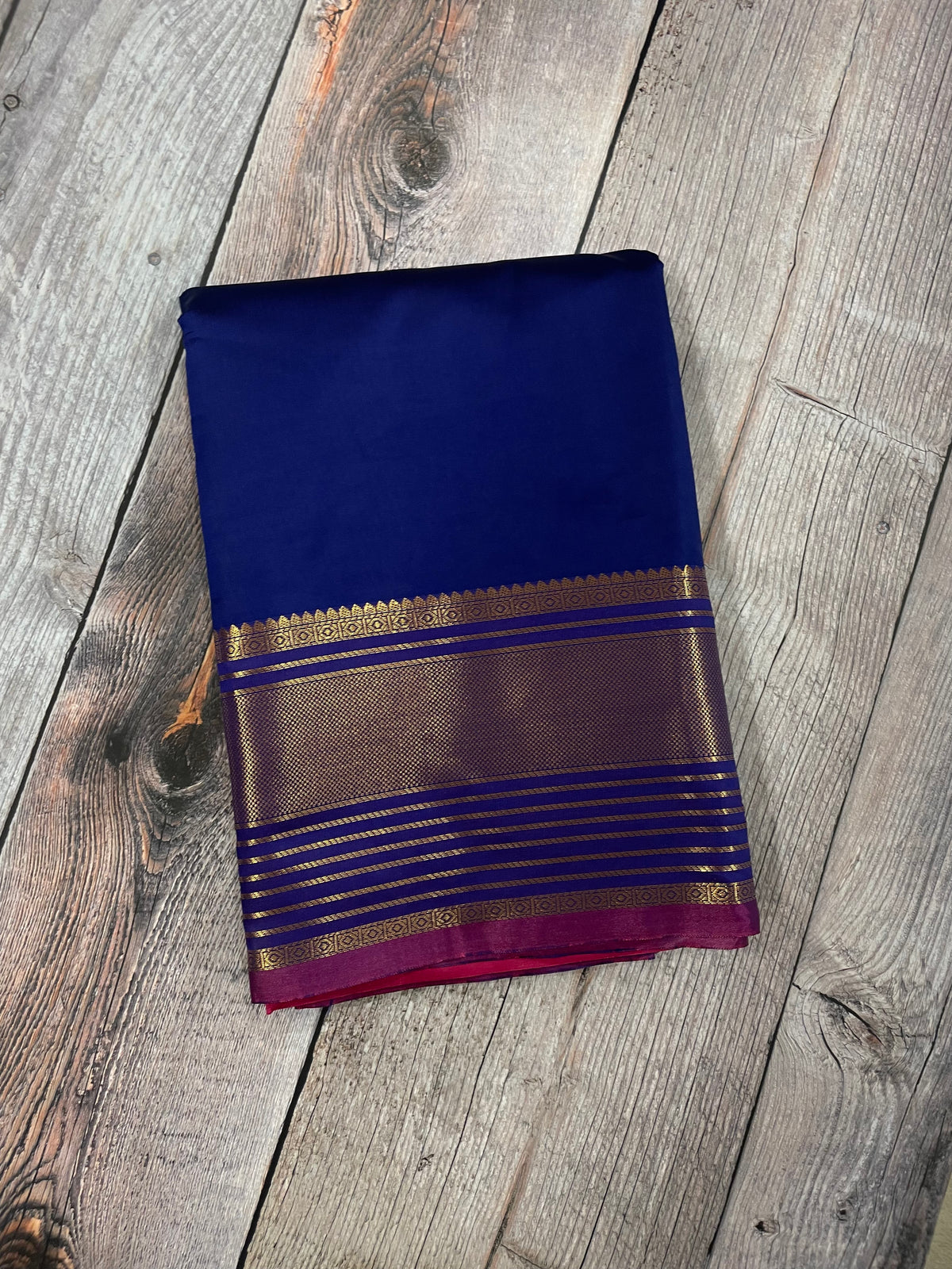 navy blue and purple kanchipuram soft silk saree - PSSS3