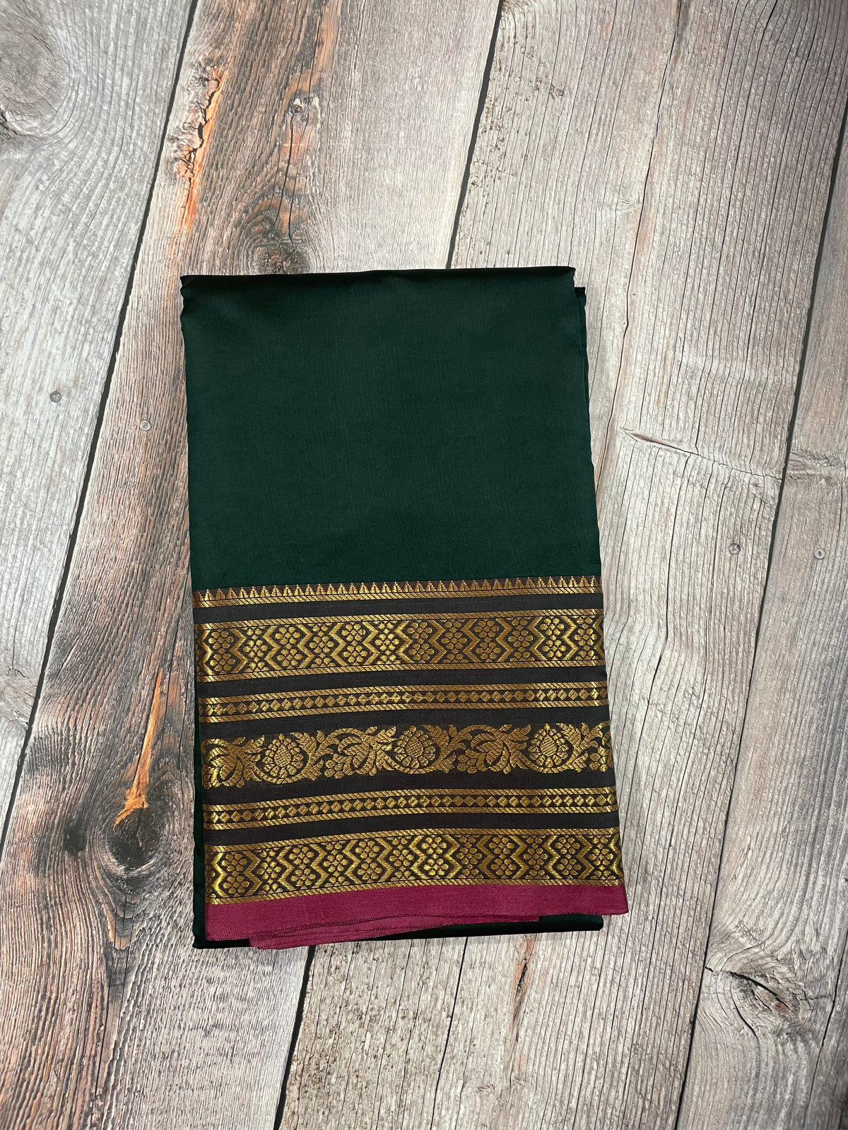 Dark green and purple kanchipuram soft silk saree - PSSS6