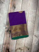 Violet and Green kanchipuram soft silk saree - PSSS8