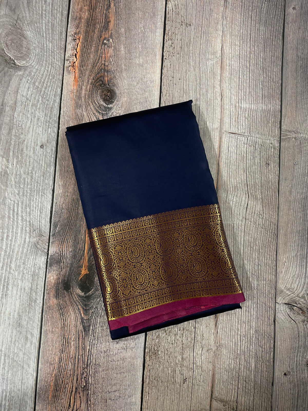 Navy blue and Purple kanchipuram soft silk saree - PSSS9