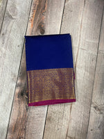 Navy blue and Purple kanchipuram soft silk saree - PSSS10