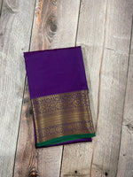 Navu blue and Purple kanchipuram soft silk saree - PSSS22