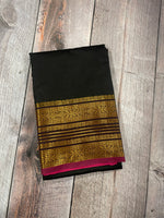 Black and Purple kanchipuram soft silk saree - PSSS13
