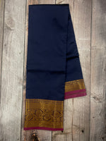 Navy blue and Purple kanchipuram soft silk saree - PSSS14