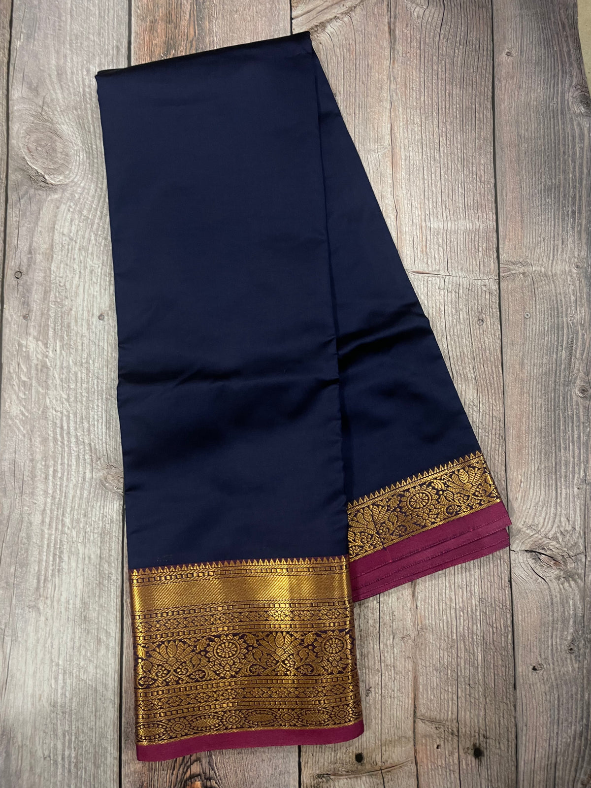 Navu blue and Purple kanchipuram soft silk saree - PSSS23
