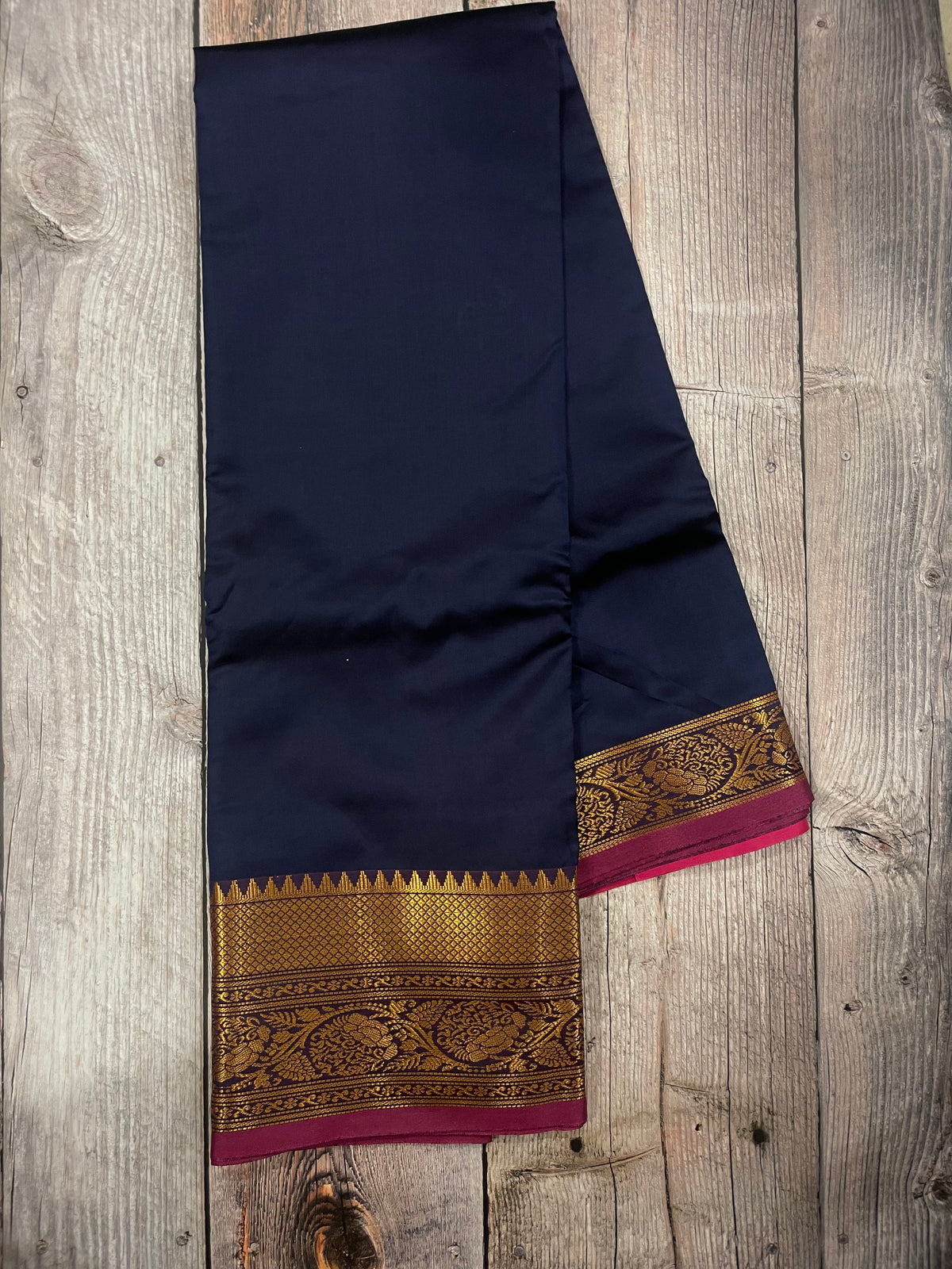 Navu blue and Purple kanchipuram soft silk saree - PSSS24