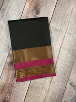 Black and Purple kanchipuram soft silk saree - PSSS17