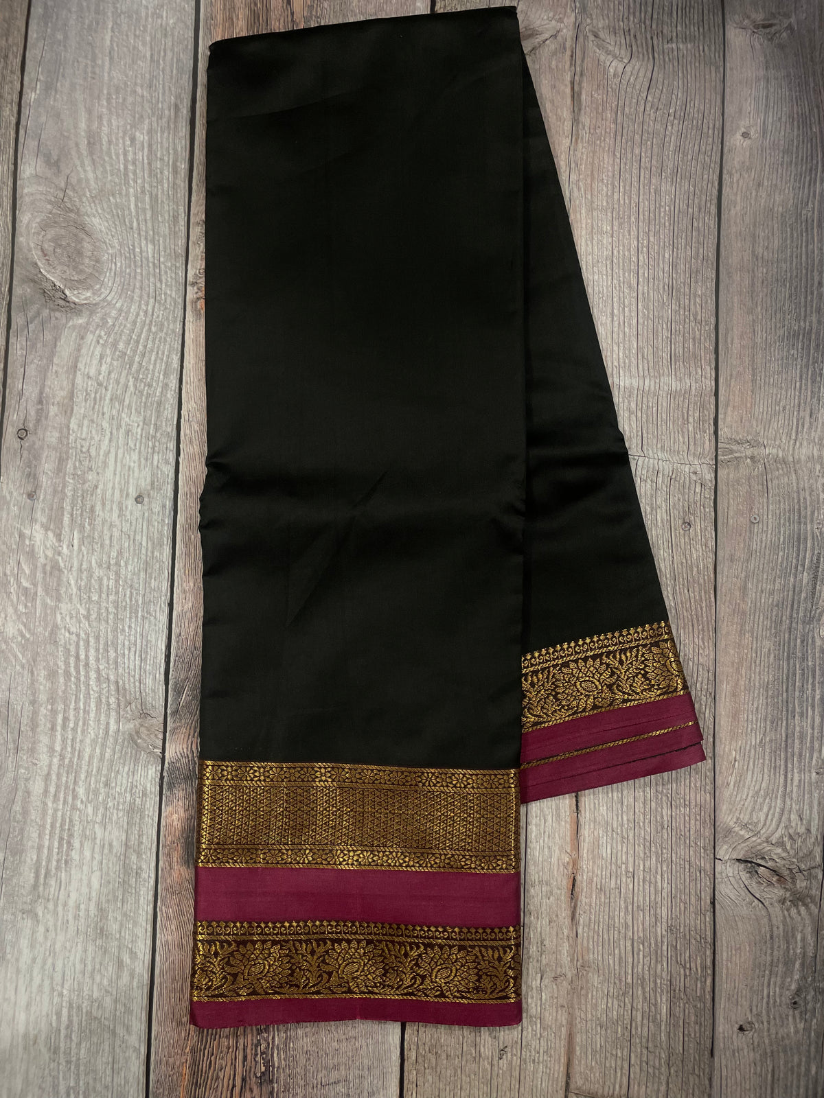 Black and Purple kanchipuram soft silk saree - PSSS17