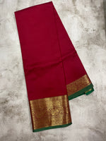 Maroon Red and green kanchipuram soft silk saree - PSSS34
