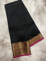 Black and Purple kanchipuram soft silk saree - PSSS35