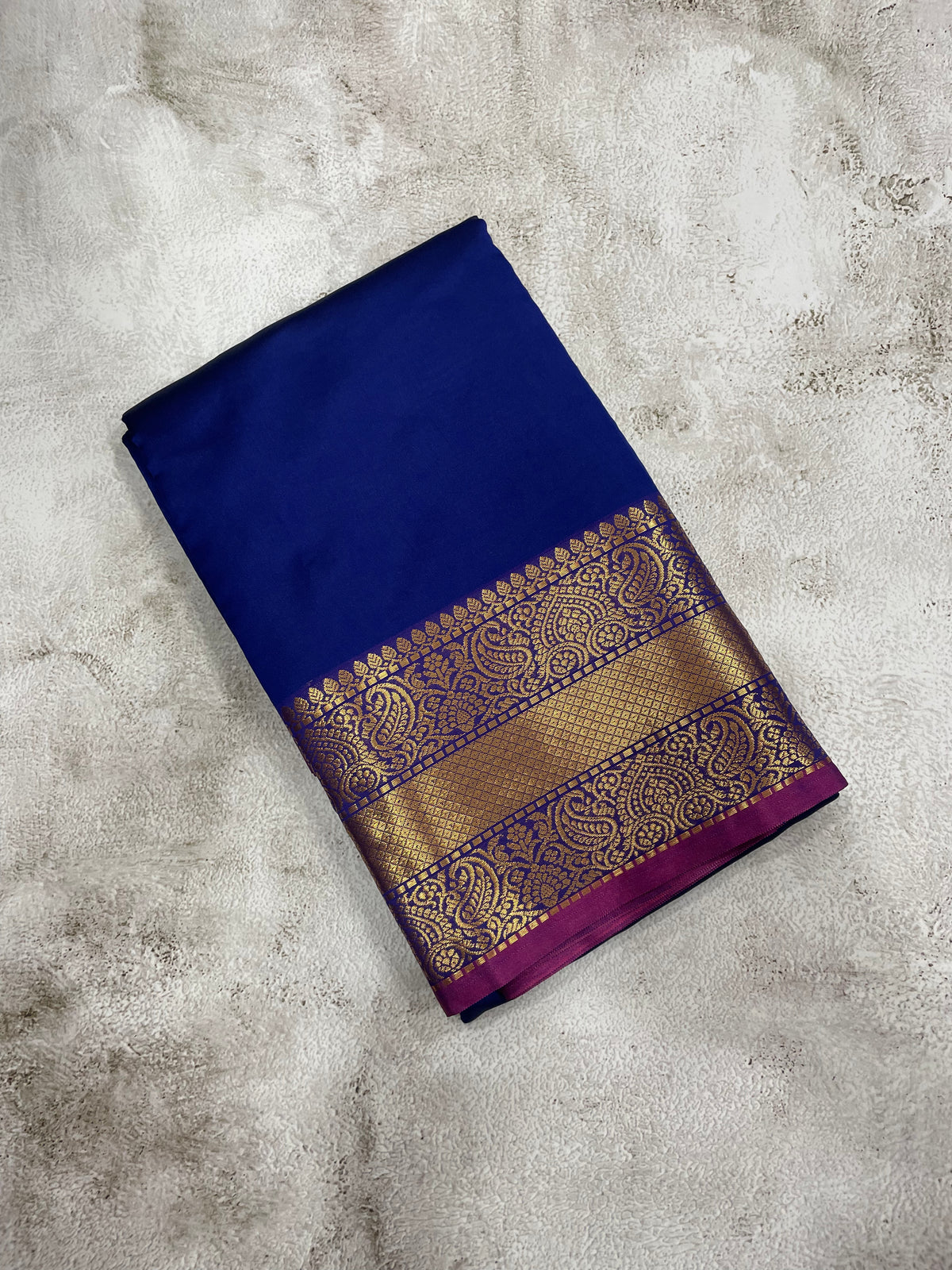 Black and Purple kanchipuram soft silk saree - PSSS36