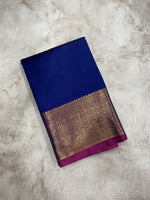 Blue and Purple kanchipuram soft silk saree - PSSS37