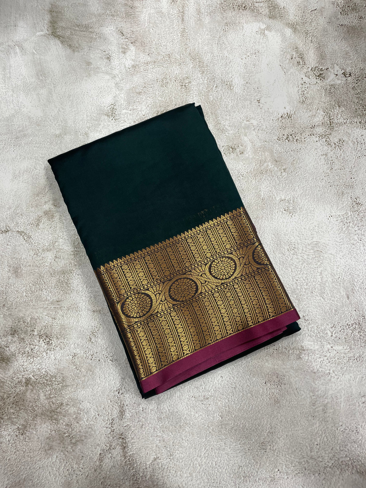 Black and Purple kanchipuram soft silk saree - PSSS42