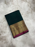 Black and Purple kanchipuram soft silk saree - PSSS42