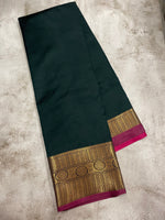 Black and Purple kanchipuram soft silk saree - PSSS42