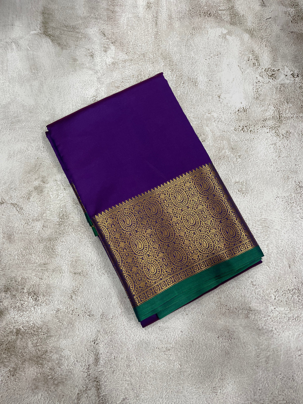 Violet and Green kanchipuram soft silk saree - PSSS44